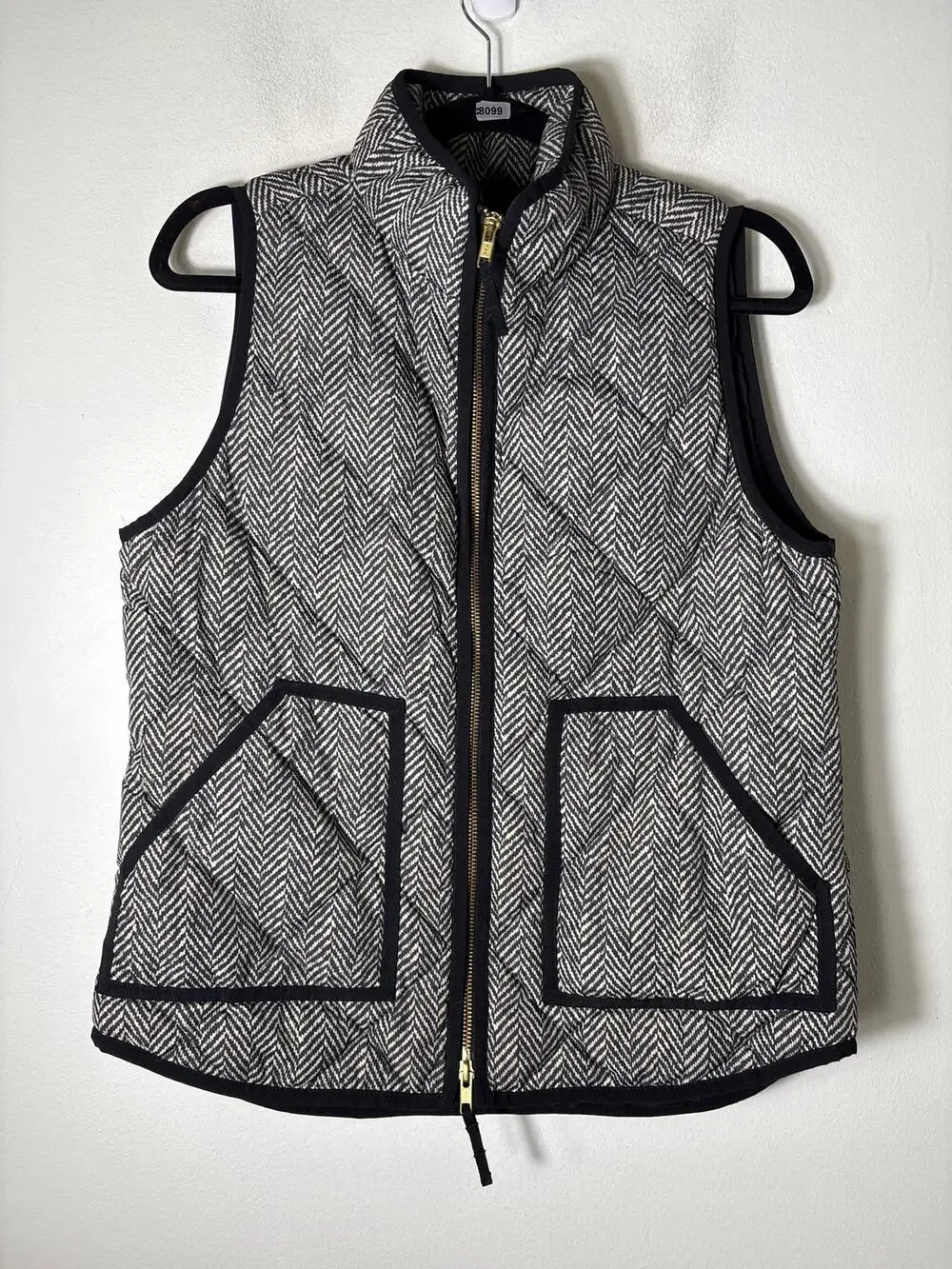 J.Crew Houndstooth Puffer Vest Sz S